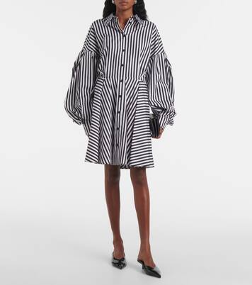 Robe midi rayée en coton | Nina Ricci