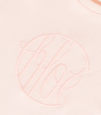 Logo embroidered cotton jersey T-shirt | Chloé Kids