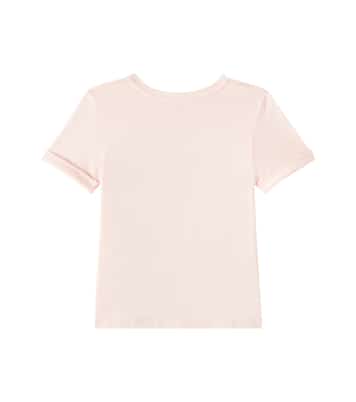 Logo embroidered cotton jersey T-shirt | Chloé Kids