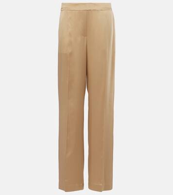 Pantalon droit Tawa en satin de soie | Joseph