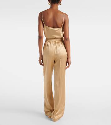 Pantalon droit Tawa en satin de soie | Joseph