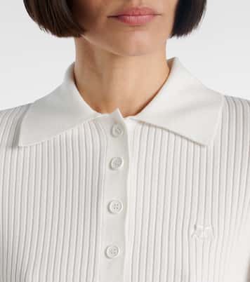 Cropped-Polohemd aus Rippstrick | Courrèges