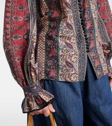 Blusa en muselina de algodón con paisley | Valentino
