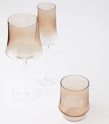 Set of 2 Murano glass red wine glasses | Brunello Cucinelli