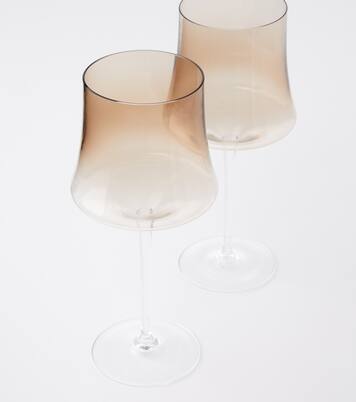 Set of 2 Murano glass red wine glasses | Brunello Cucinelli
