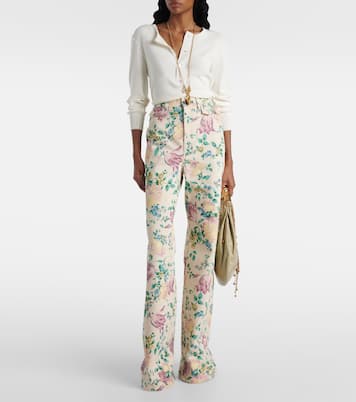 Floral high-rise flared jeans | Chloé