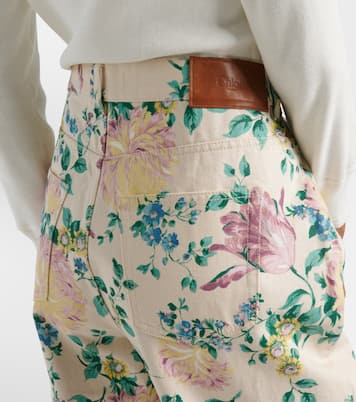 Floral high-rise flared jeans | Chloé