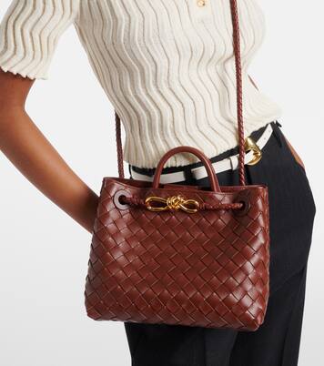 Andiamo Intrecciato Small leather tote bag | Bottega Veneta