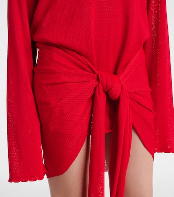 Gathered open-knit minidress  | The Attico