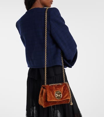 Chloé Heritage Small velvet shoulder bag | Chloé