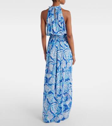 Robe longue Bianca imprimée | Poupette St Barth