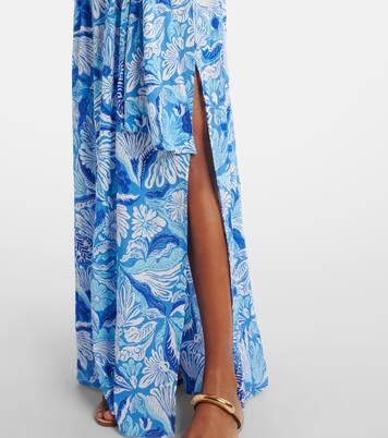 Robe longue Bianca imprimée | Poupette St Barth