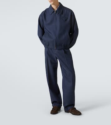 Wool drill wide-leg pants | Bottega Veneta