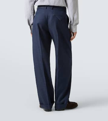 Wool drill wide-leg pants | Bottega Veneta