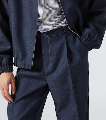 Wool drill wide-leg pants | Bottega Veneta