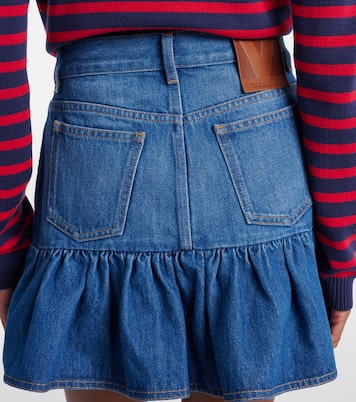 Ruffled denim miniskirt | Valentino