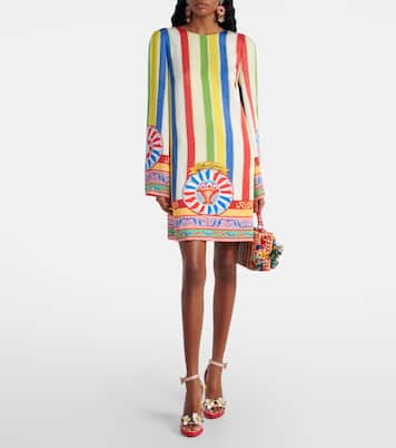 Printed silk-blend minidress  | Dolce&Gabbana