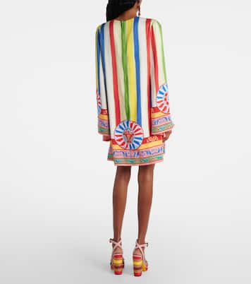 Printed silk-blend minidress  | Dolce&Gabbana
