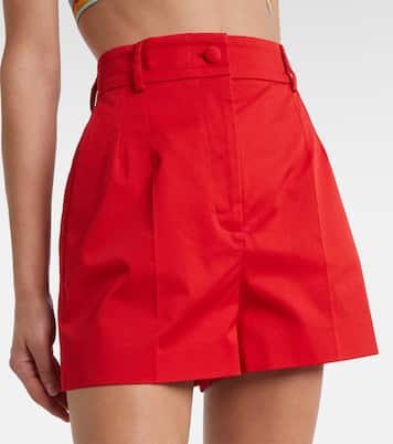 Shorts in misto cotone a vita alta | Dolce&Gabbana