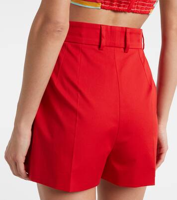 Shorts in misto cotone a vita alta | Dolce&Gabbana