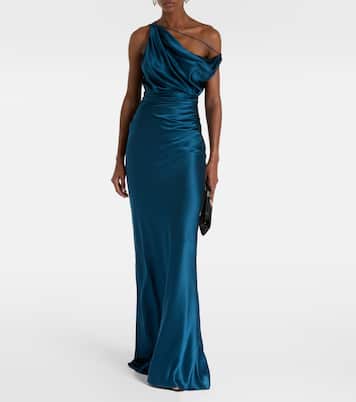 Draped silk satin gown | The Sei