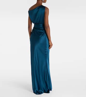 Draped silk satin gown | The Sei