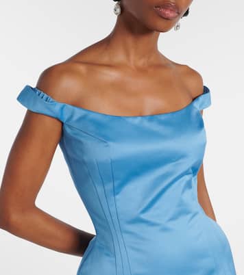 Robe en coton à encolure bardot | Magda Butrym