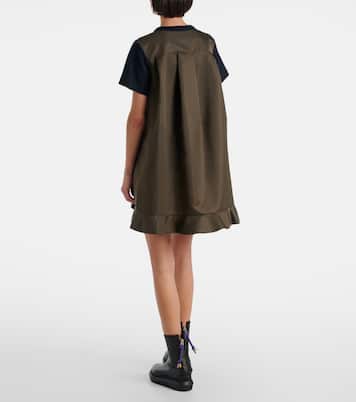 Jersey and twill minidress | Sacai