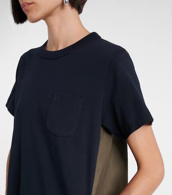 Jersey and twill minidress | Sacai