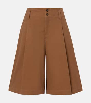High-rise cotton canvas Bermuda shorts | Chloé