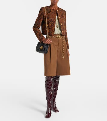 High-rise cotton canvas Bermuda shorts | Chloé