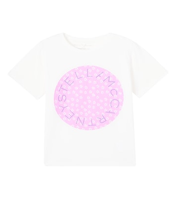 T-shirt in jersey di cotone con logo | Stella McCartney Kids