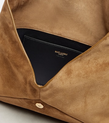 Cassandre Large suede clutch | Saint Laurent