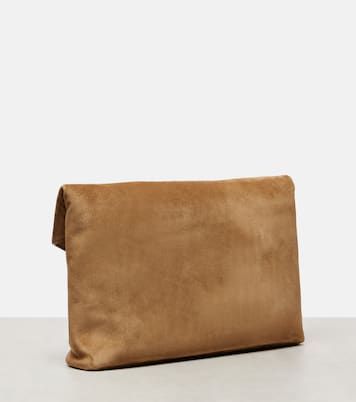 Cassandre Large suede clutch | Saint Laurent
