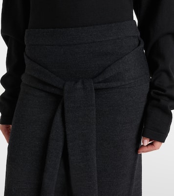 Gonna midi in misto lana | Lemaire