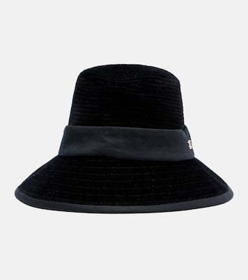 VLogo velvet-trimmed cotton hat | Valentino