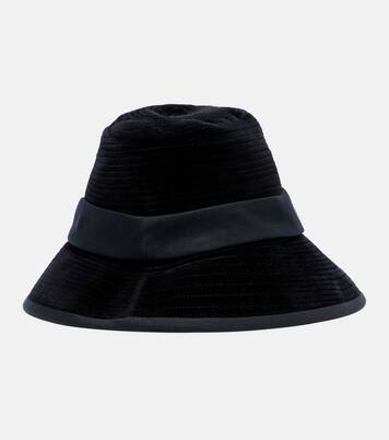 VLogo velvet-trimmed cotton hat | Valentino