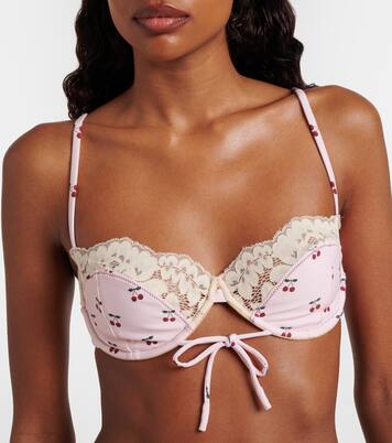 Lena printed bikini top | Montce