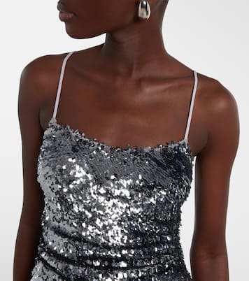 Sequined paneled maxi dress | Jacques Wei