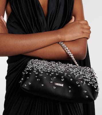 Verzierte Henkeltasche Constellation Mini aus Satin  | Aquazzura