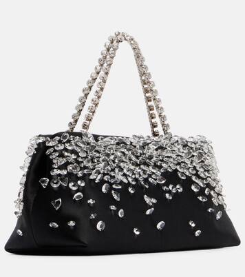 Verzierte Henkeltasche Constellation Mini aus Satin  | Aquazzura