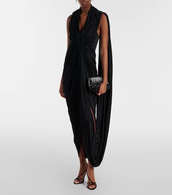 Verzierte Henkeltasche Constellation Mini aus Satin  | Aquazzura