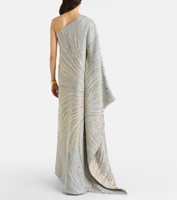 Cannes one-shoulder lamé gown | Taller Marmo