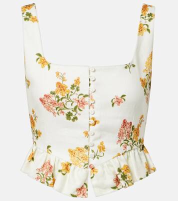 Top Eslabón Cordillera en lin à fleurs | Agua by Agua Bendita