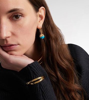 Orecchini in oro 18kt con turchesi, zaffiri e diamanti | Marina B