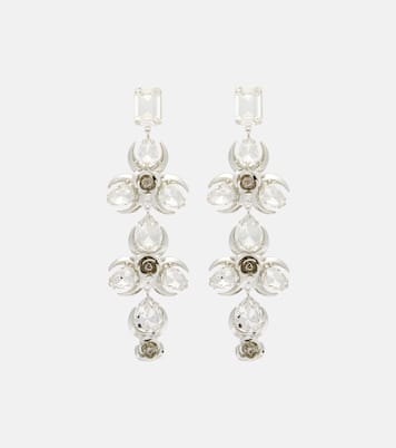 Crystal-embellished floral drop earrings | Magda Butrym