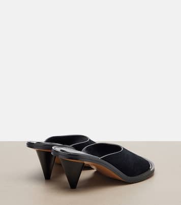 Pantoletten Strap aus Veloursleder | Phoebe Philo