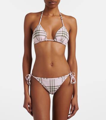Top de bikini con Burberry Check | Burberry