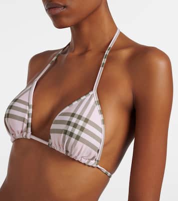 Top de bikini con Burberry Check | Burberry