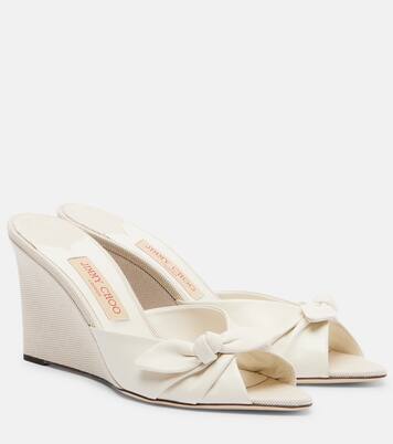 Mules compensées Livi en toile et cuir | Jimmy Choo